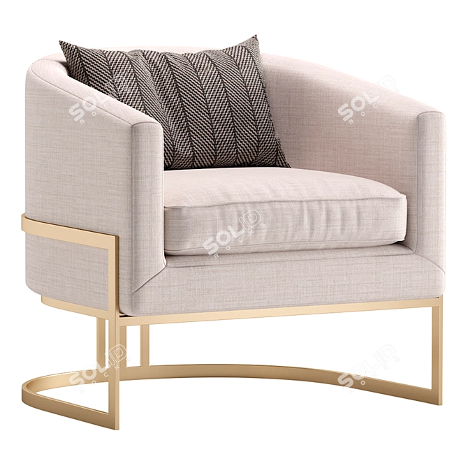 Santa Monica Armchair, 3 Colors 3D model image 5