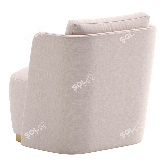 Elegant MACQUEEN Armchair, 3 Colors 3D model image 4