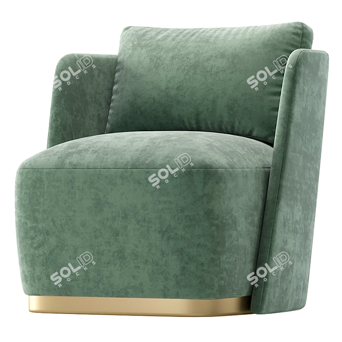 Elegant MACQUEEN Armchair, 3 Colors 3D model image 6