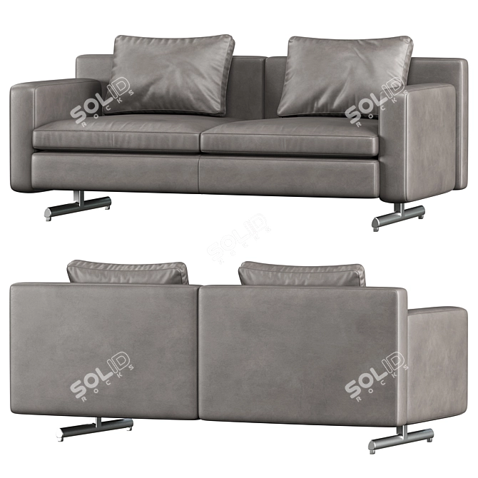 Elegant Poltrona Frau Sofa 3D model image 2