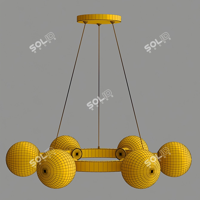 Modern Fluorescent Flamb Pendant Lamp 3D model image 3