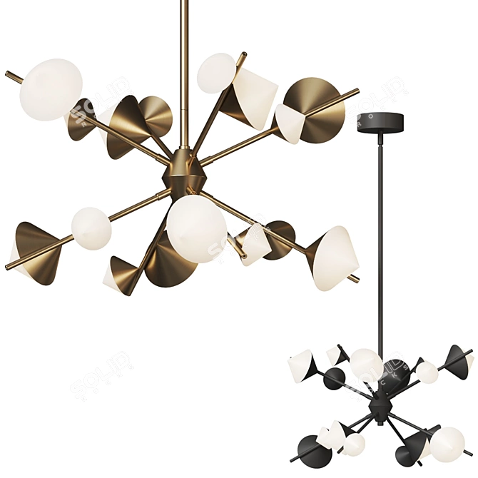 Geode LED Chandelier at Kuzco – Luxe Lighting 3D model image 1