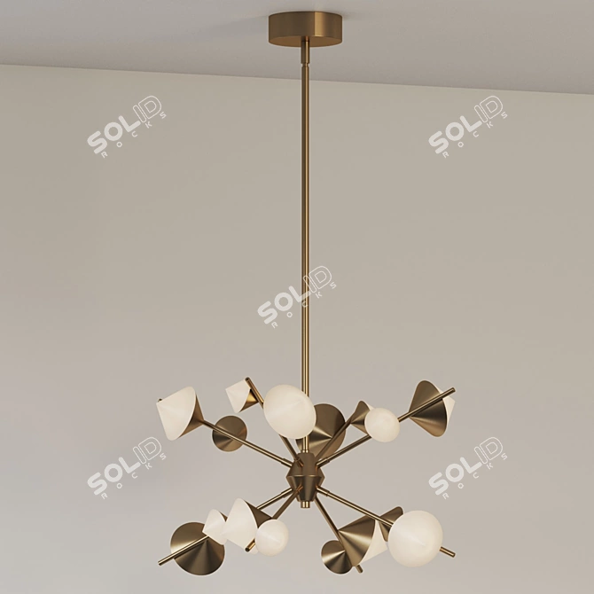 Geode LED Chandelier at Kuzco – Luxe Lighting 3D model image 2