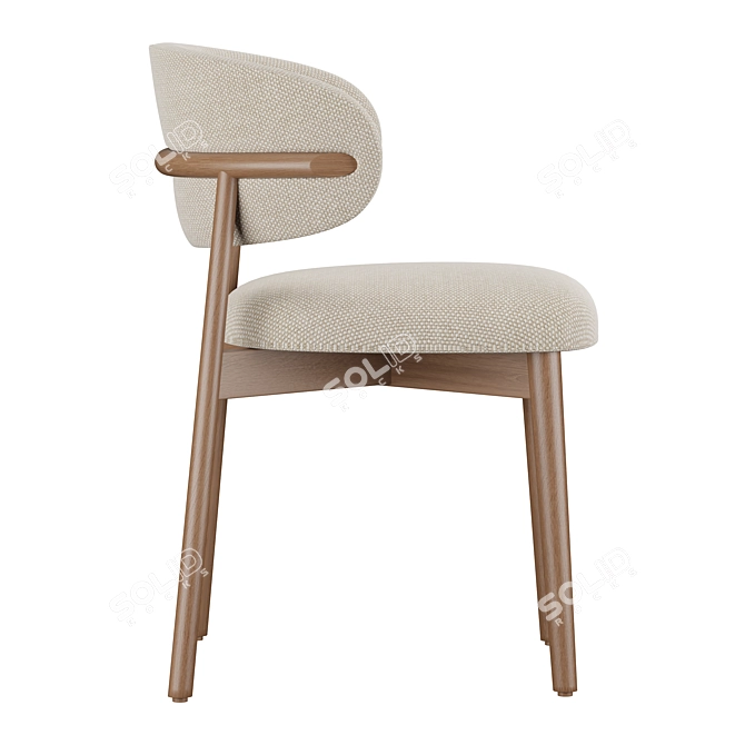 Sleek Wood Chair Calligaris Oleandro 3D model image 2