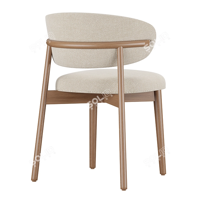 Sleek Wood Chair Calligaris Oleandro 3D model image 3