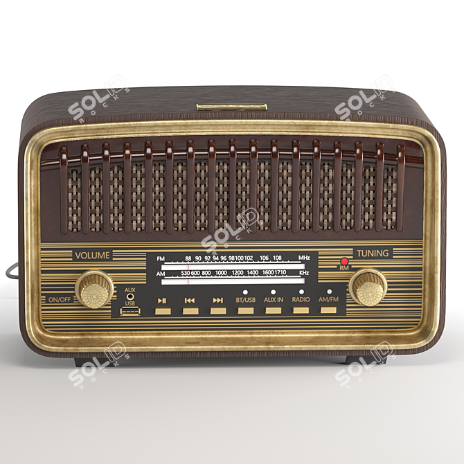 Vintage Radio Model, 3D Render 3D model image 1