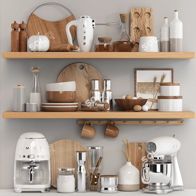 Kitchen Accessories 3D Model Set 3D model image 1