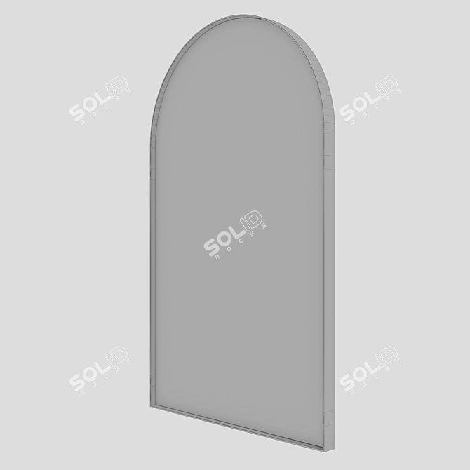 Goldi Brass Framed Arch Mirror 3D model image 3