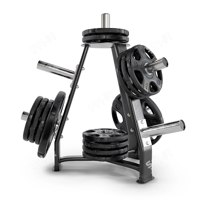 Fitness Disc Rack 2017 Version 3D model image 1