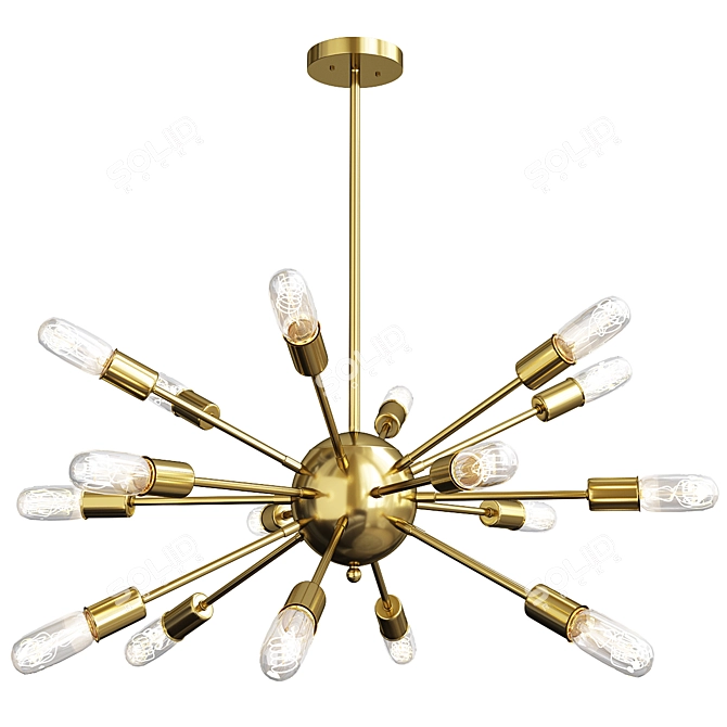 Modern Sputnik Chandelier 18 Lights 3D model image 1