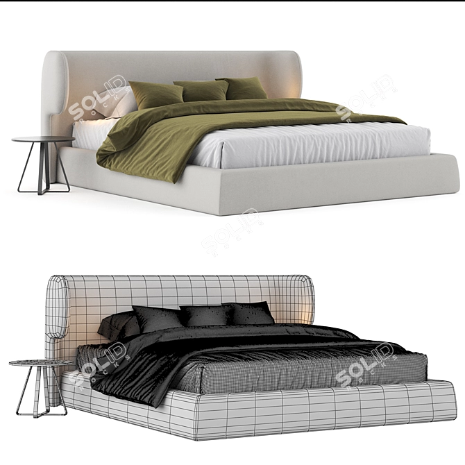 Chic Claire Bed Collection by Ditre Italia 3D model image 3