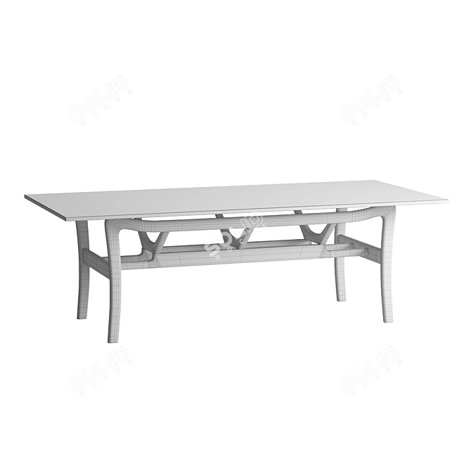 Sleek Modern Noah Coffee Table 3D model image 4