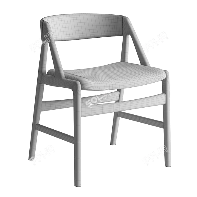 Mid Century Dining Chair Classic 3D model image 5