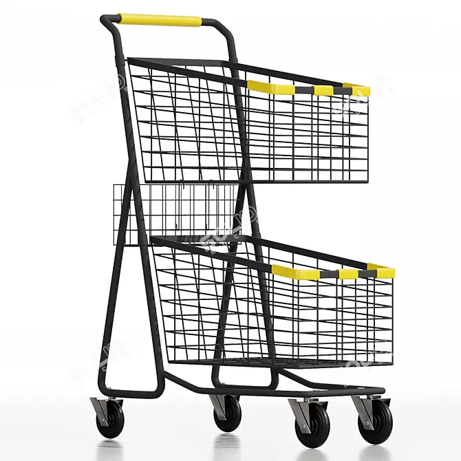  Crown Render Shop Cart Set 3D model image 4