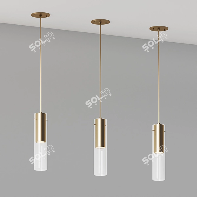 Modern Elegant Lena LED Pendant 3D model image 2