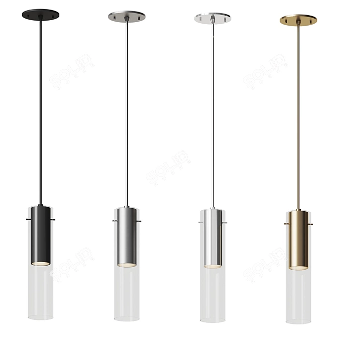 Modern Elegant Lena LED Pendant 3D model image 3