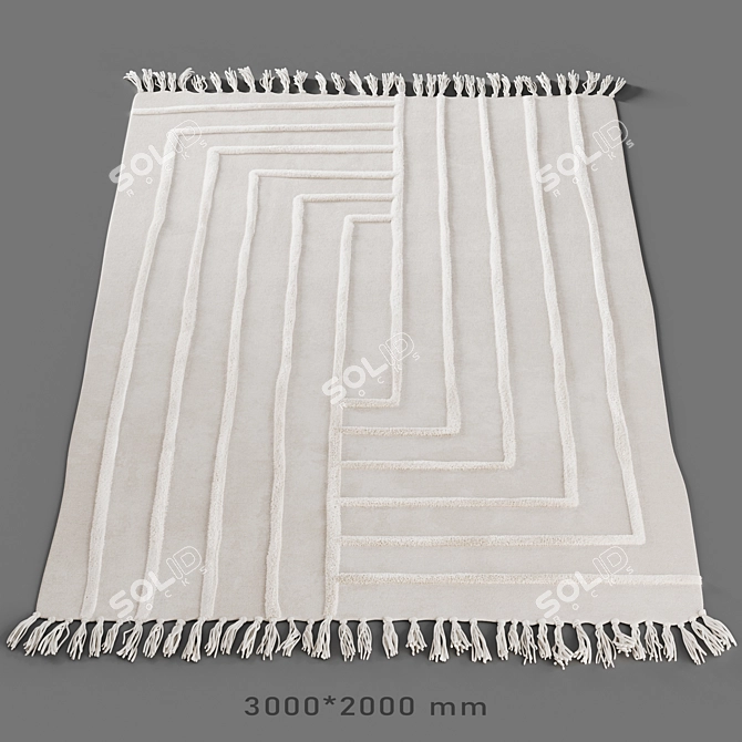 Urban Outfitters Leonie Geo Rug 3D model image 4