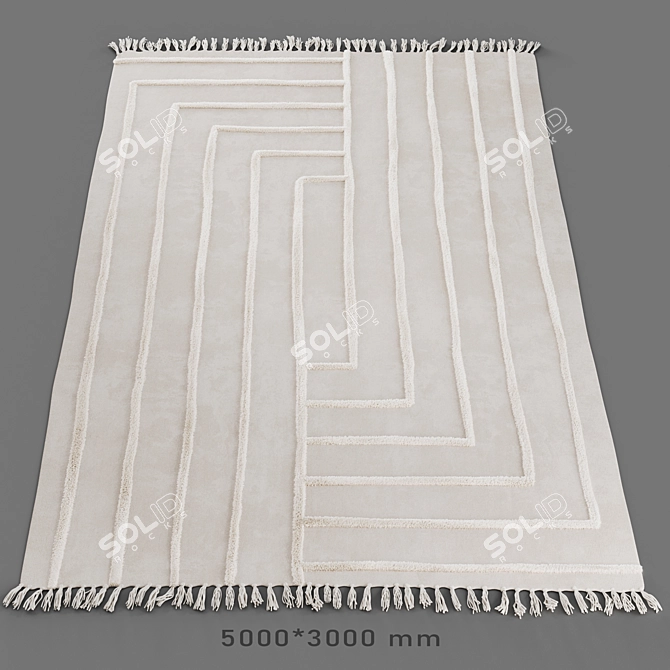 Urban Outfitters Leonie Geo Rug 3D model image 5