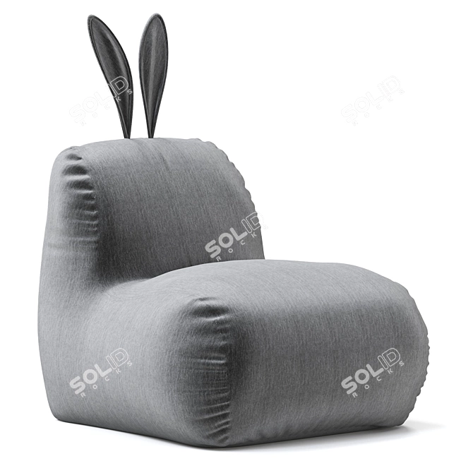 Cozy Rabbit Bean Bag Chair 3D model image 5