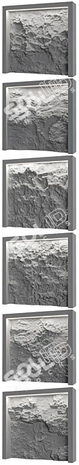 Modern Stone Wall Panels - 2015 3D model image 2