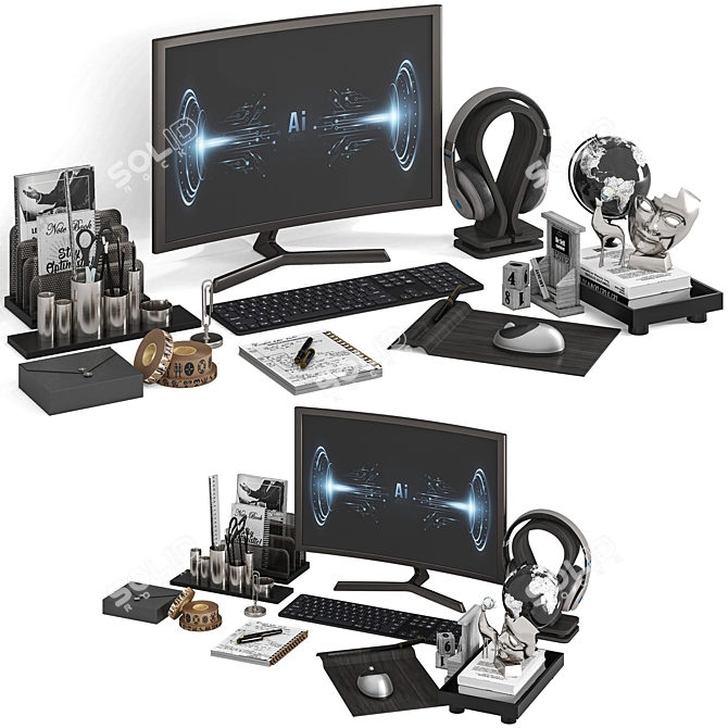 Workspace Essentials Bundle 3D model image 1