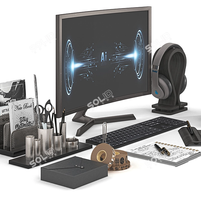 Workspace Essentials Bundle 3D model image 2