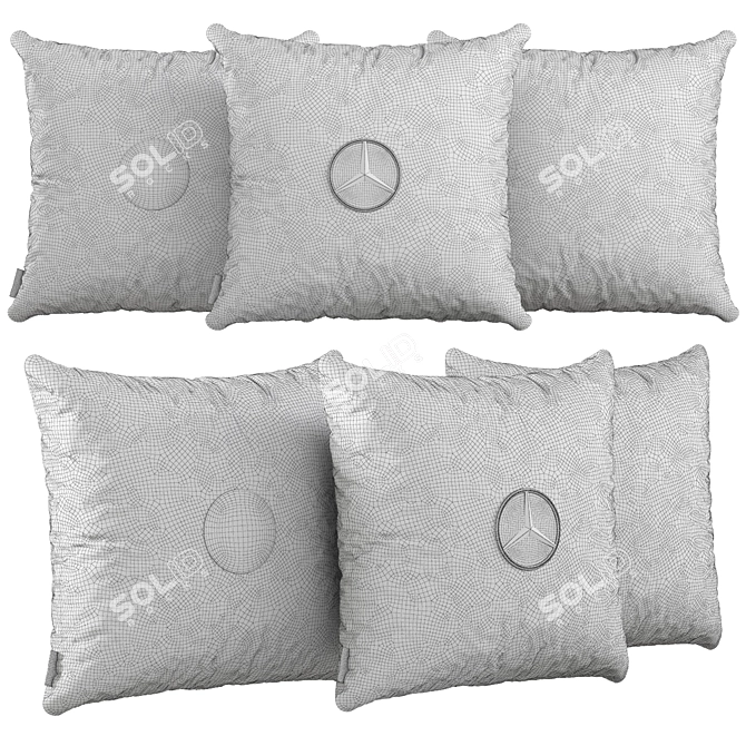 Elegant Vray Decor Pillows 3D 3D model image 3