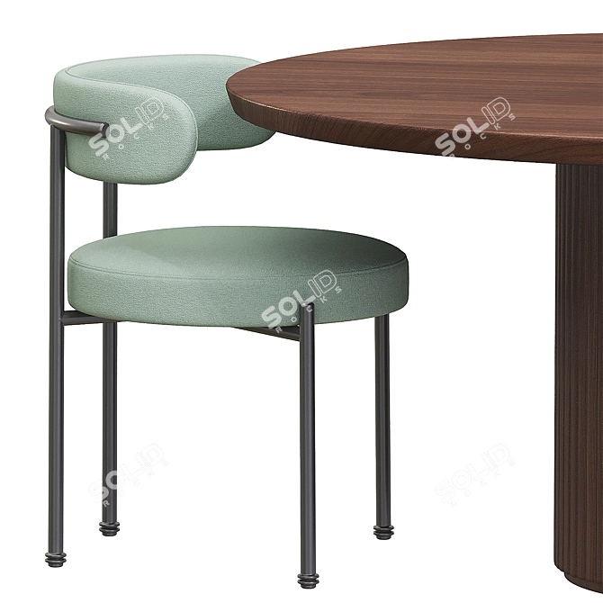  Modern Moon Dining Set 3D model image 2