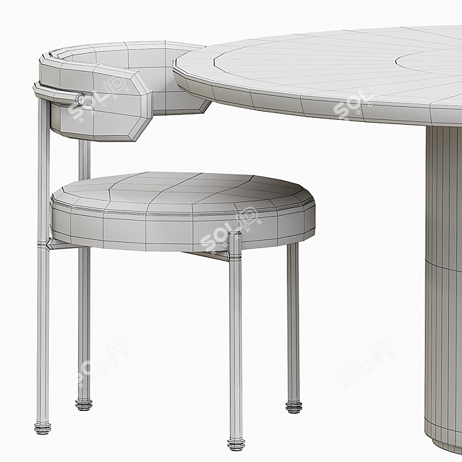  Modern Moon Dining Set 3D model image 4