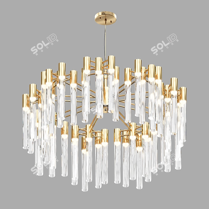 Elegant Burj Khalifa Inspired Chandelier 3D model image 2