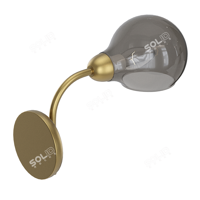 Velten Smoke Glass Wall Sconce 3D model image 2