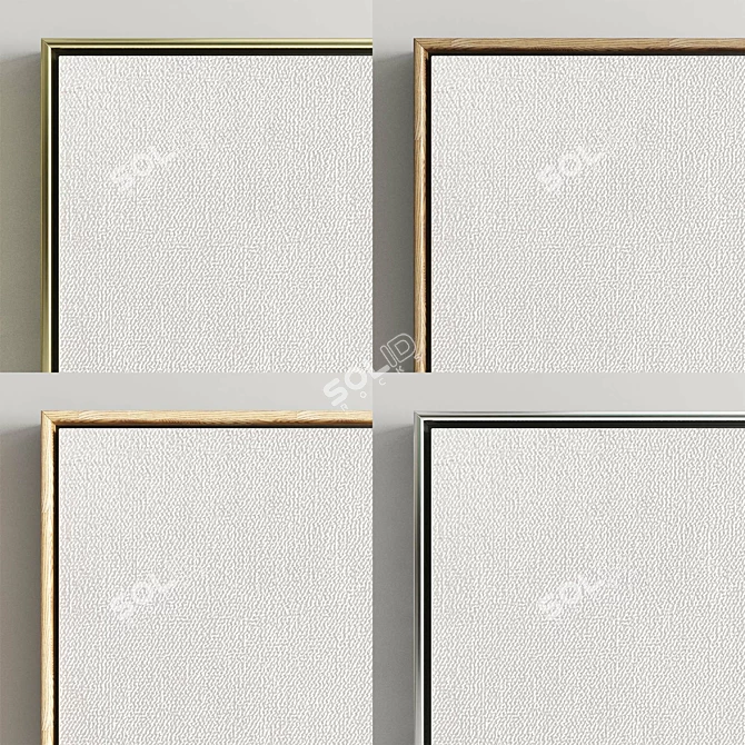 Dual Frame: Plaster Wood Metal 3D model image 1