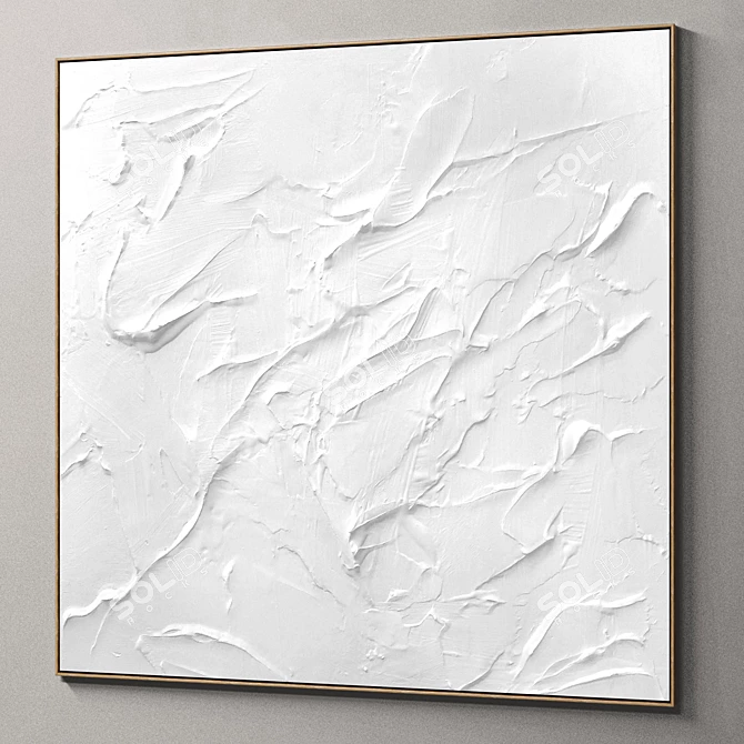 Abstract Plaster Square Photo Frames 3D model image 5