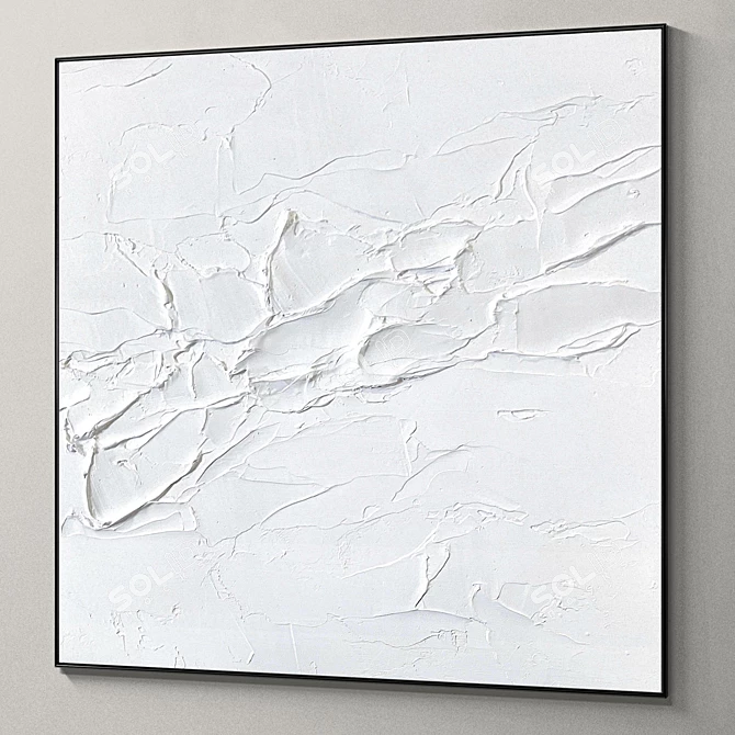 Abstract Plaster Square Photo Frames 3D model image 6