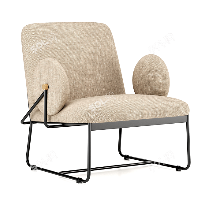 Grado Design Long Series Armchair 3D model image 1