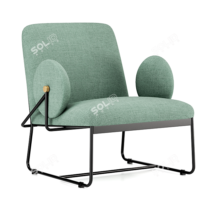 Grado Design Long Series Armchair 3D model image 2