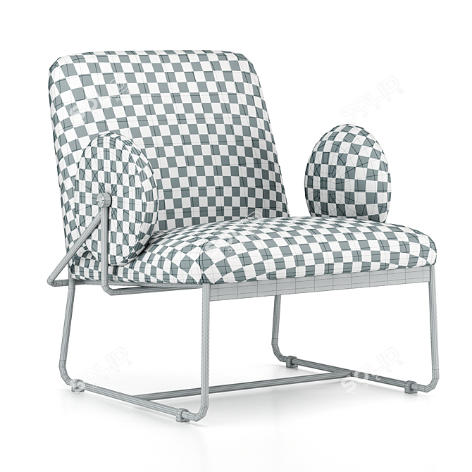 Grado Design Long Series Armchair 3D model image 3