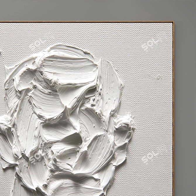 Dual Square Plaster Frames Set 3D model image 4