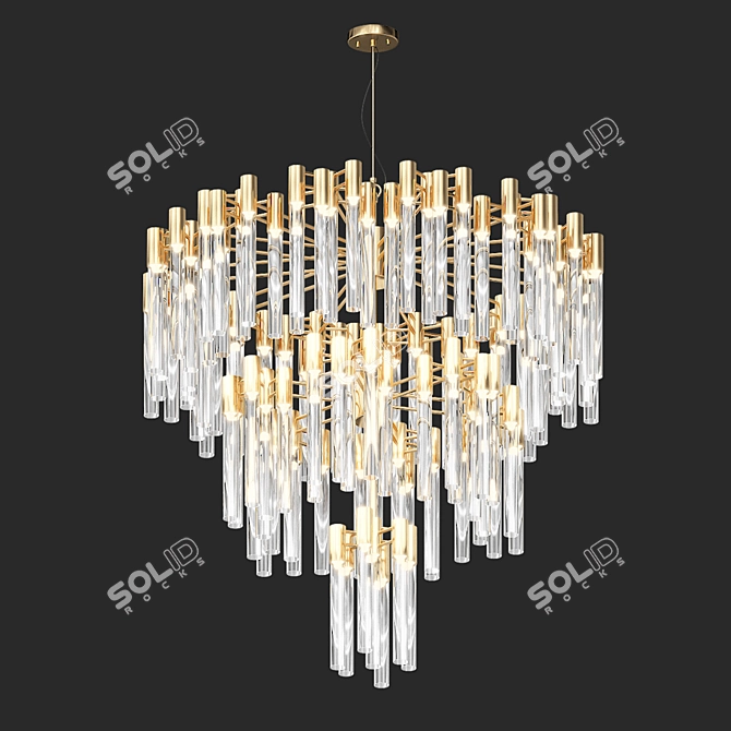 Luxury Burj Al Arab-Inspired Chandelier 3D model image 1