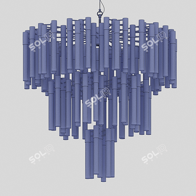 Luxury Burj Al Arab-Inspired Chandelier 3D model image 2