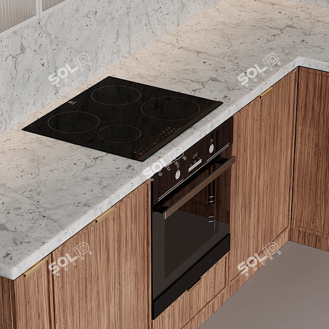 Luxury Kitchen Set with Electrolux 3D model image 3