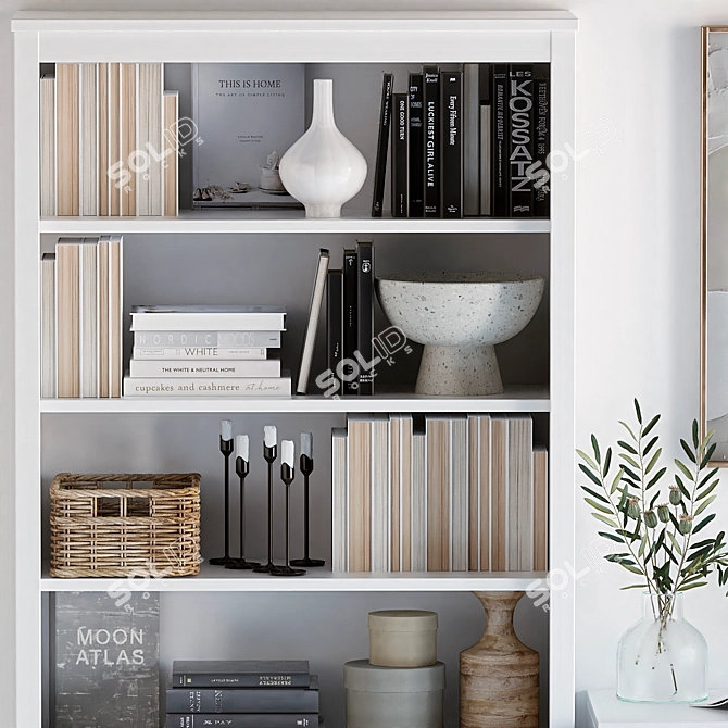 Scandi Style Home Office Set 3D model image 5