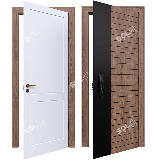 Premium Door Hardware Collection 3D model image 4