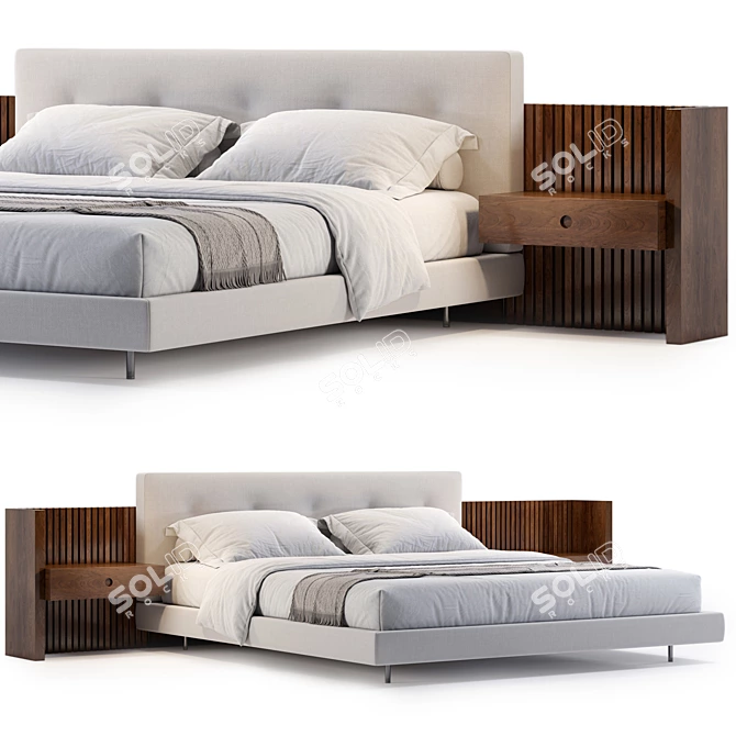 Modern Minotti Brasilia Bed Model 3D model image 1