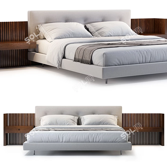 Modern Minotti Brasilia Bed Model 3D model image 2