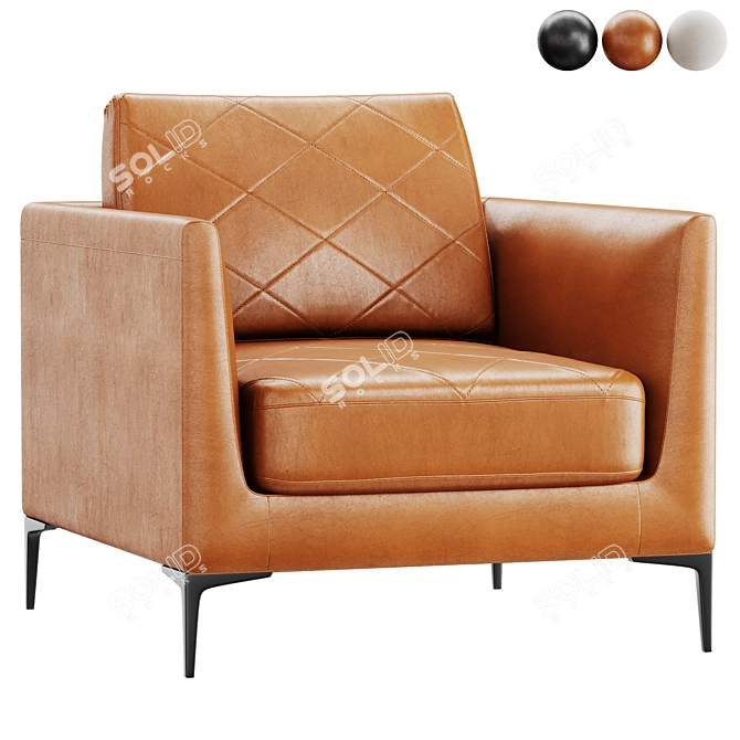 Elegant 2015 DS_48 Armchair 3D model image 1