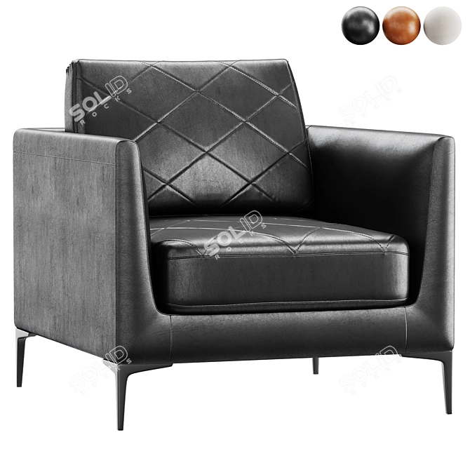 Elegant 2015 DS_48 Armchair 3D model image 2