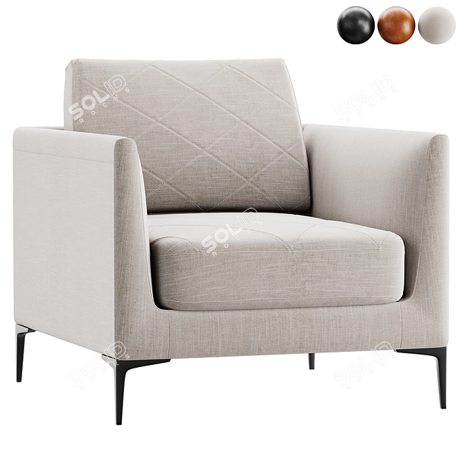 Elegant 2015 DS_48 Armchair 3D model image 3