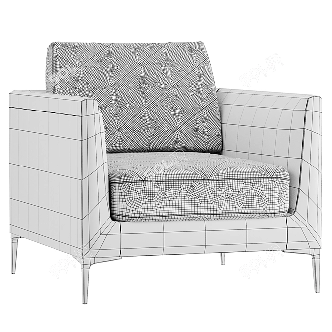 Elegant 2015 DS_48 Armchair 3D model image 4