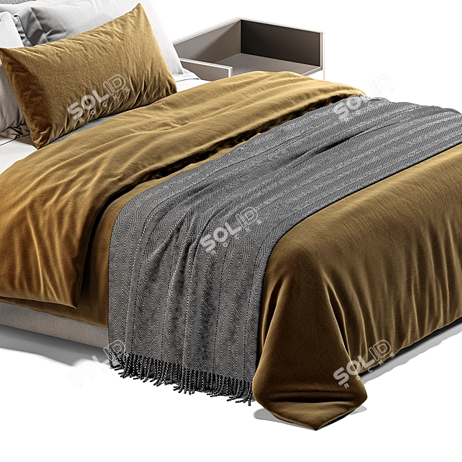Modern Poliform Bruce Bed 3D Model 3D model image 3